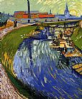 Vincent Van Gogh Canvas Paintings - Women Washing on a Canal